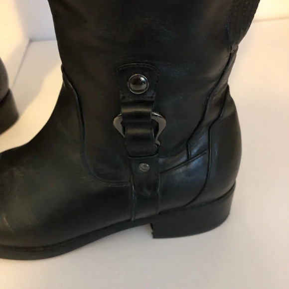 BLONDO Black Leather Riding Knee Boots w/Aquaprotect Women's Size 6 - Picture 6 of 16